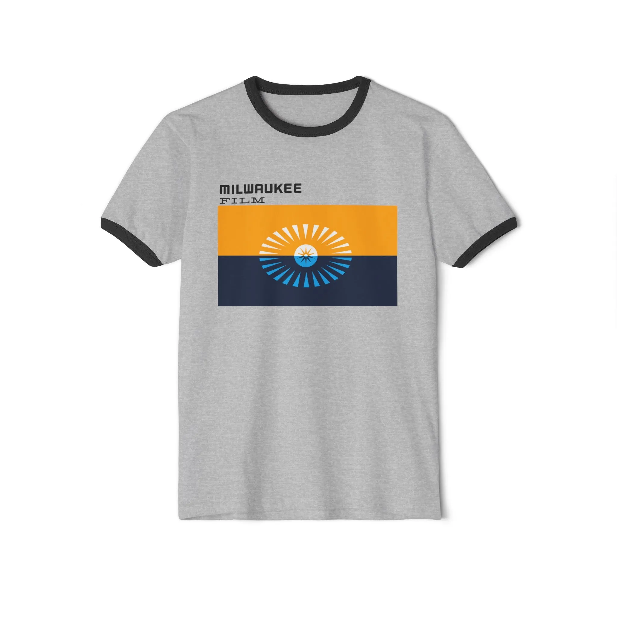 Unisex " MKE Flag" Cotton Ringer T-Shirt