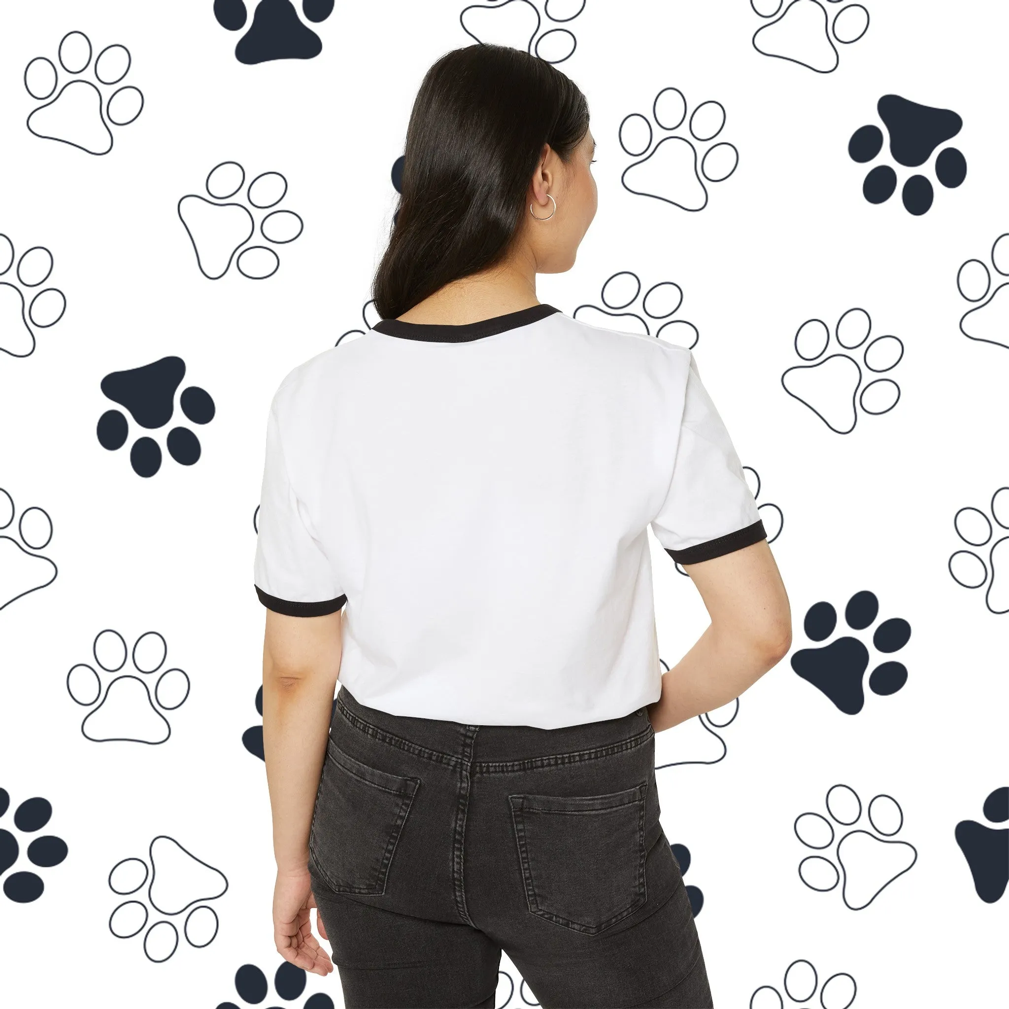 Unisex SCBC "A Few Words" Ringer T-Shirt. Shirt, Branded, Streetwear, Unisex, Cat T-Shirt, Cat, Cat Mom, Cat Dad, Cat Adoption, Cat Lover