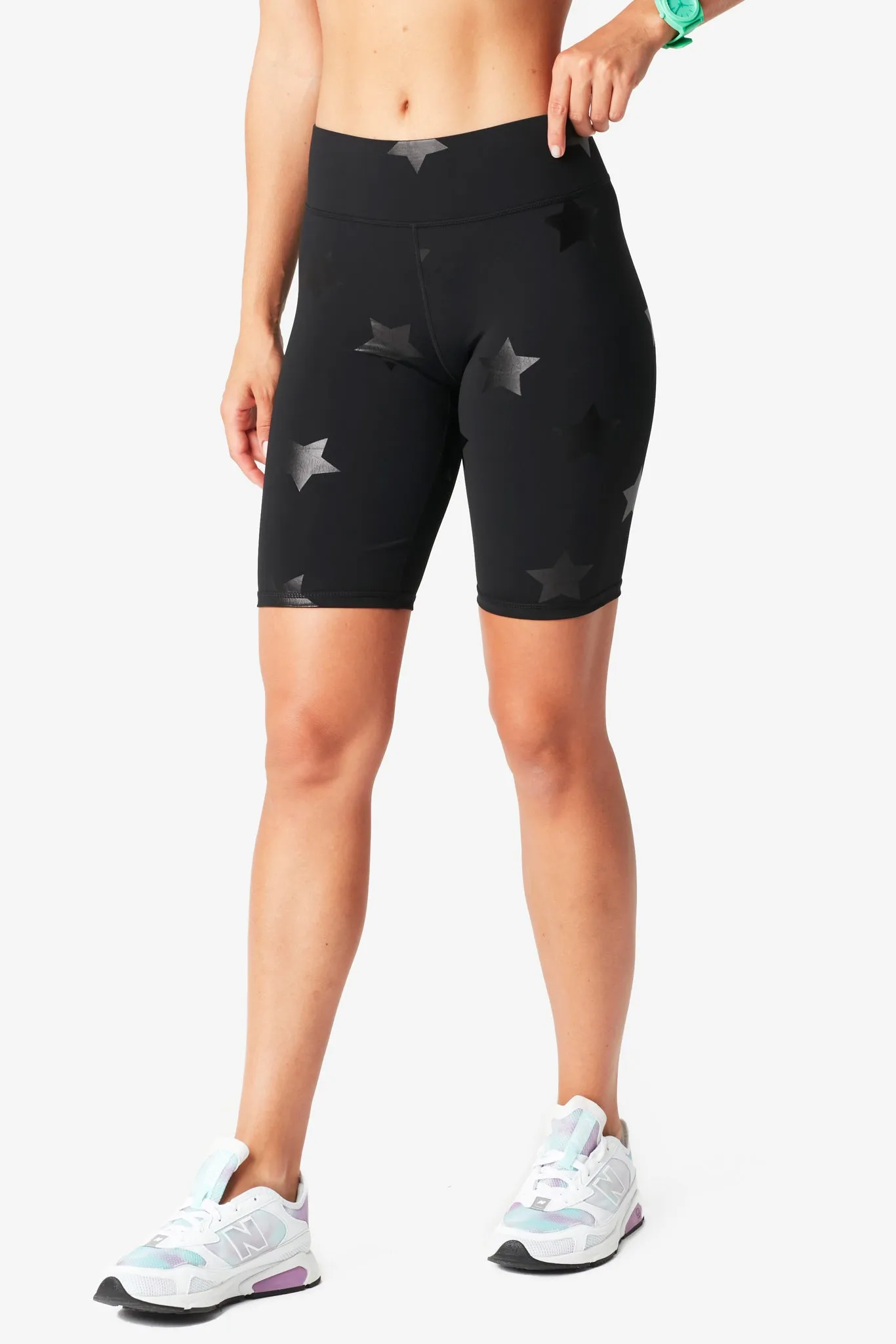 UpLift Bike Shorts in Black Tonal Star Foil