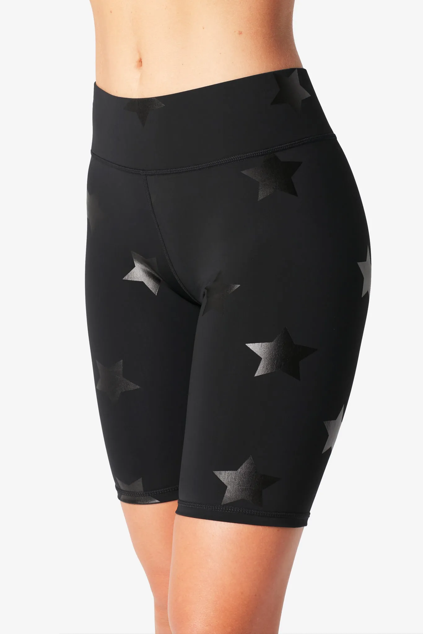 UpLift Bike Shorts in Black Tonal Star Foil