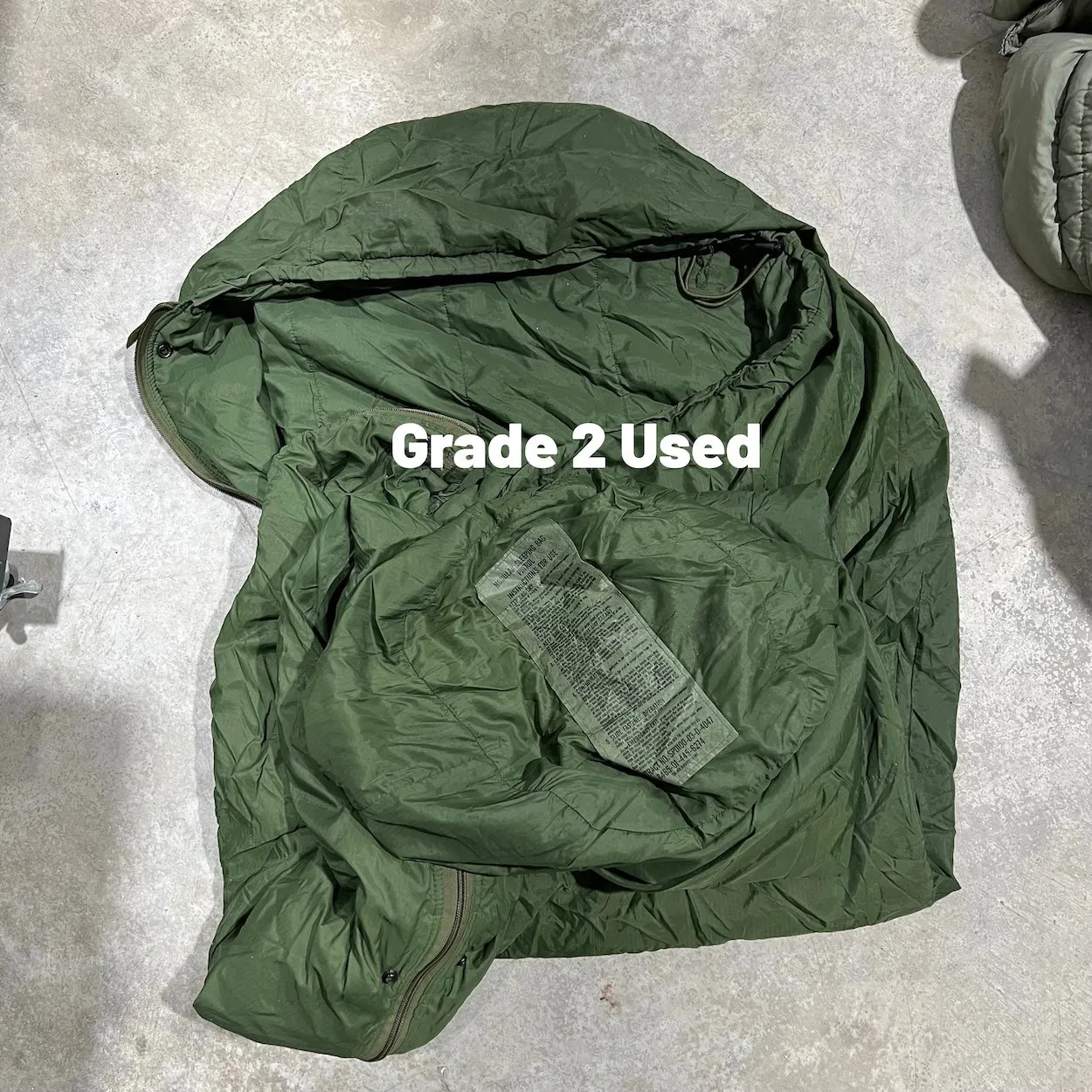 US Military Sleeping Bag GI Patrol Style In Olive Green