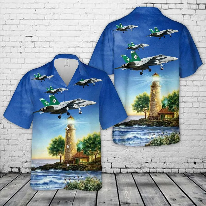 US Navy VAQ-209 Star Warriors E/A-18G Hawaiian Shirt