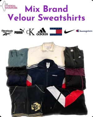 Velour Velvet premium Mix Brand Sweatshirts including Tommy Hilfiger nike Adidas and others