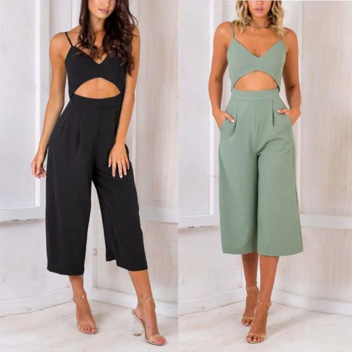 Veronica V-neck Wide Leg Jumpsuit
