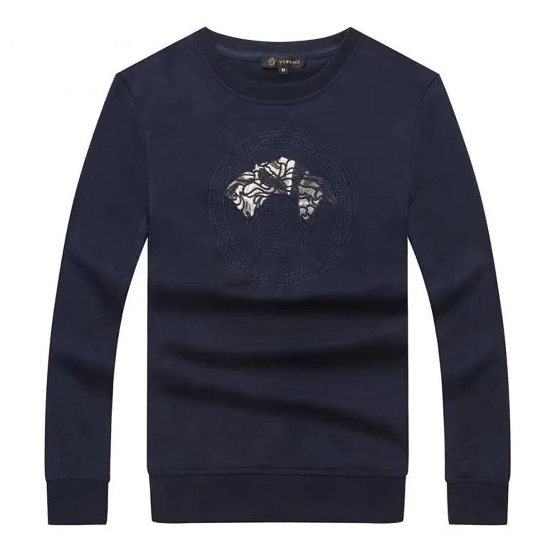 Versace Men's Long Sleeve NavyBlue sweat Shirts