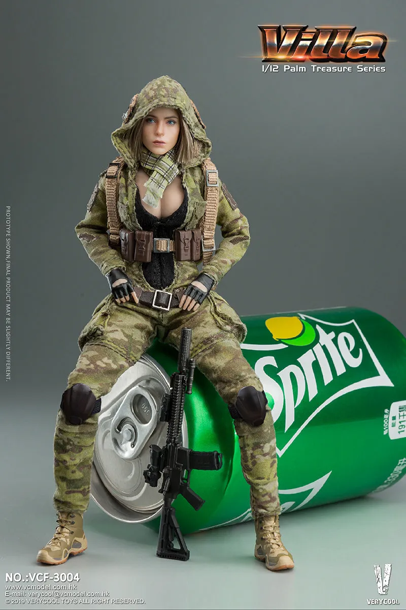 Very Cool 1:12 MC Camouflage Women Soldier Villa