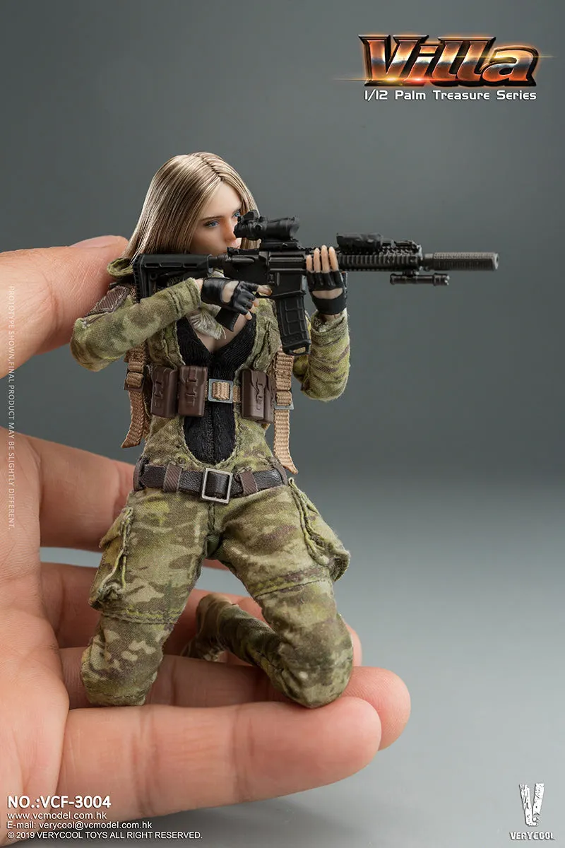 Very Cool 1:12 MC Camouflage Women Soldier Villa