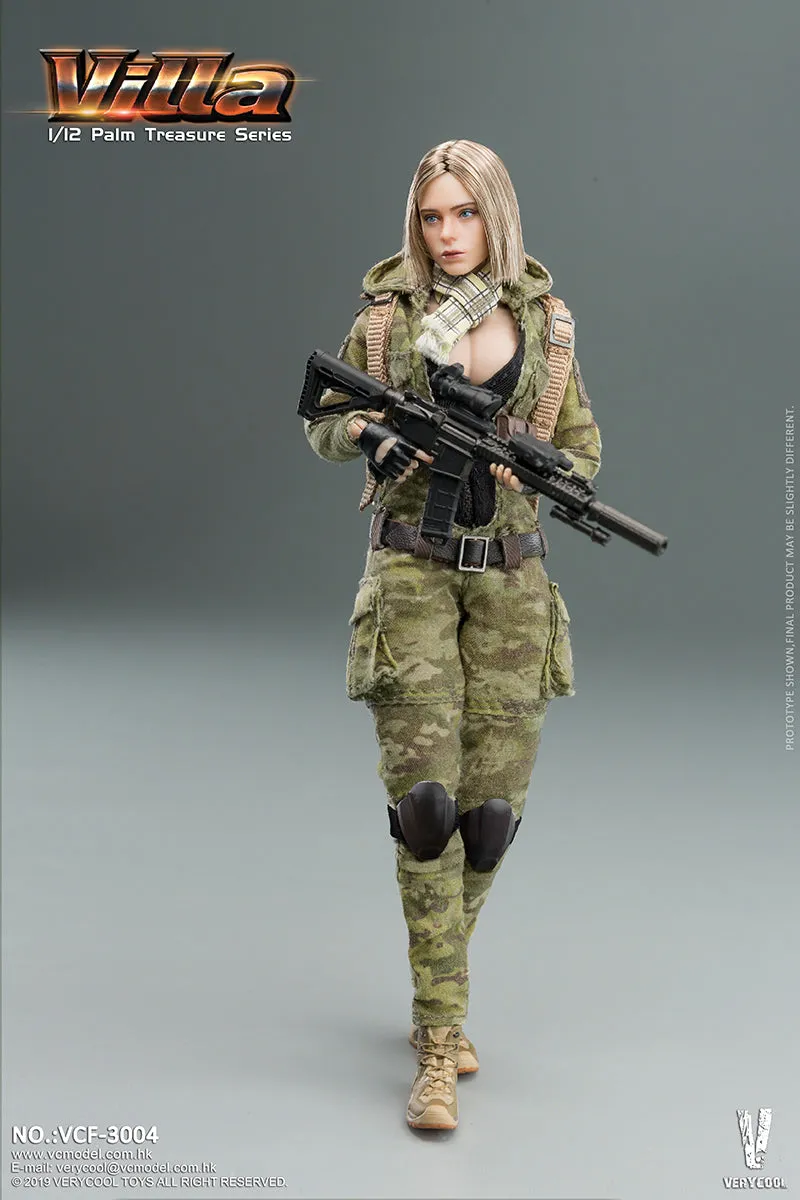 Very Cool 1:12 MC Camouflage Women Soldier Villa