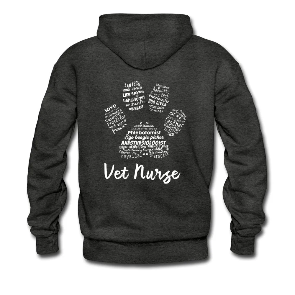 Vet Nurse Paw Print on back Unisex Hoodie