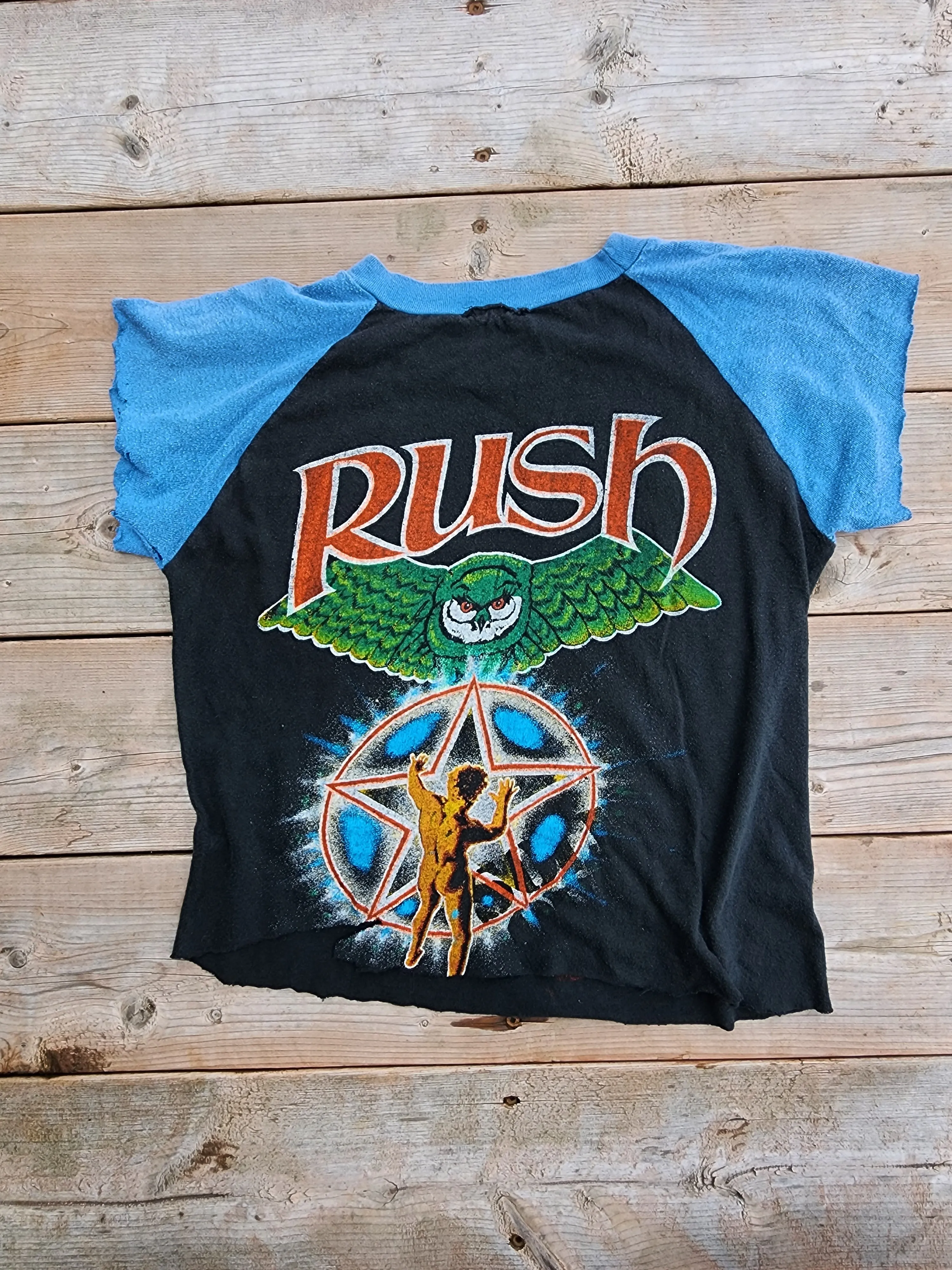 Vintage 1980's Rush, Live in Concert '84, Signals, Parking Lot Cut Off Shirt (Men's Small)