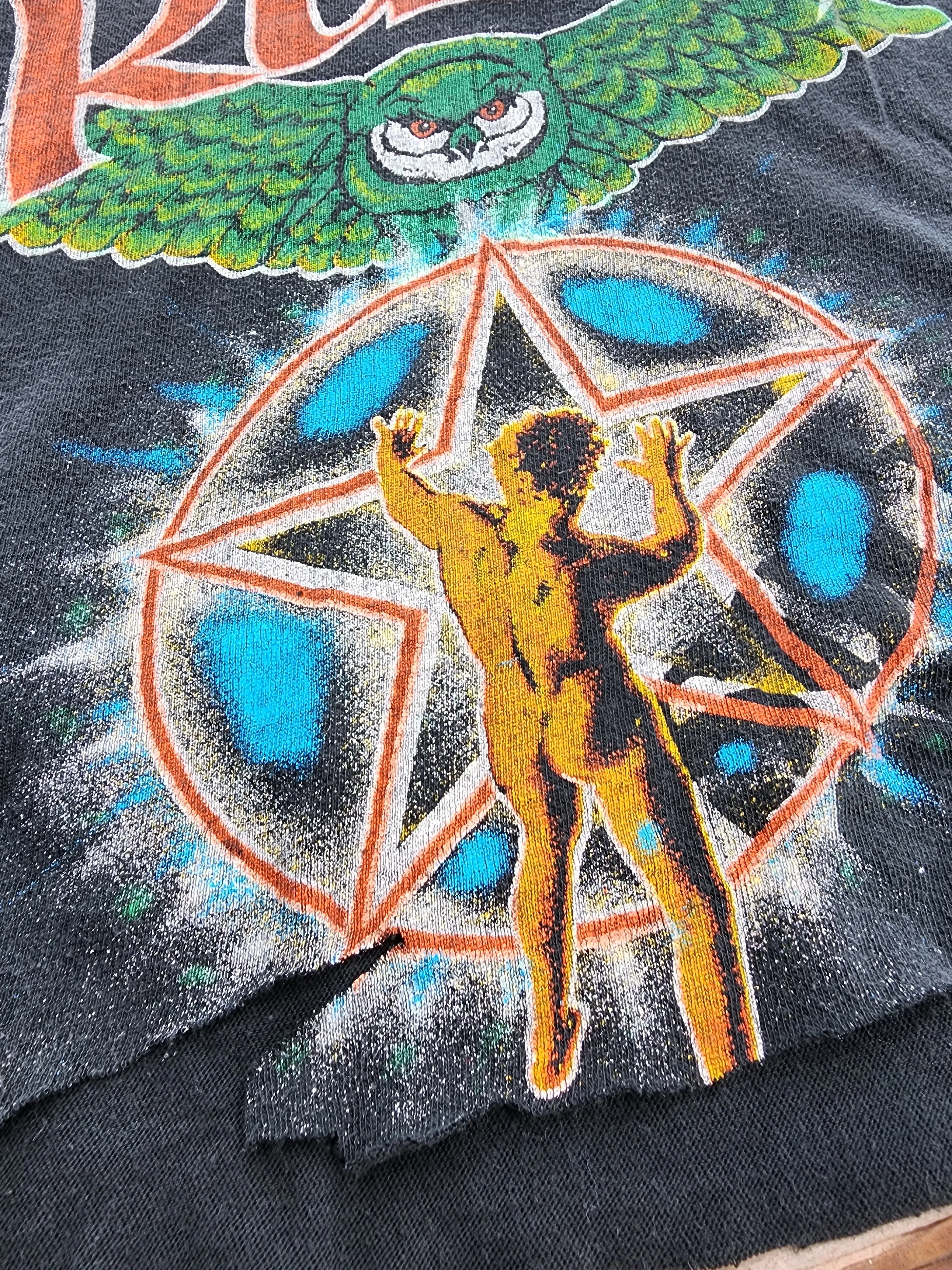 Vintage 1980's Rush, Live in Concert '84, Signals, Parking Lot Cut Off Shirt (Men's Small)