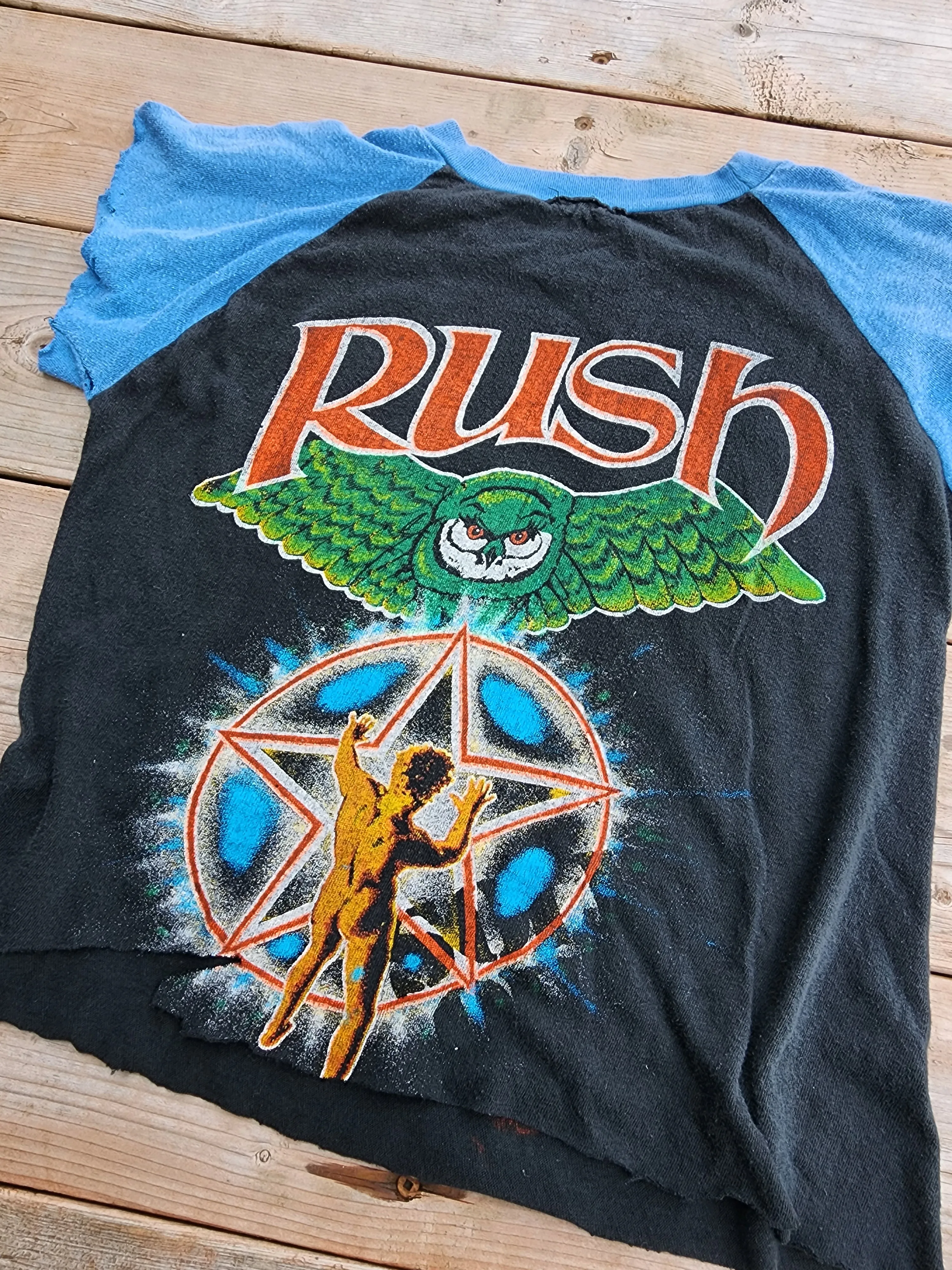 Vintage 1980's Rush, Live in Concert '84, Signals, Parking Lot Cut Off Shirt (Men's Small)