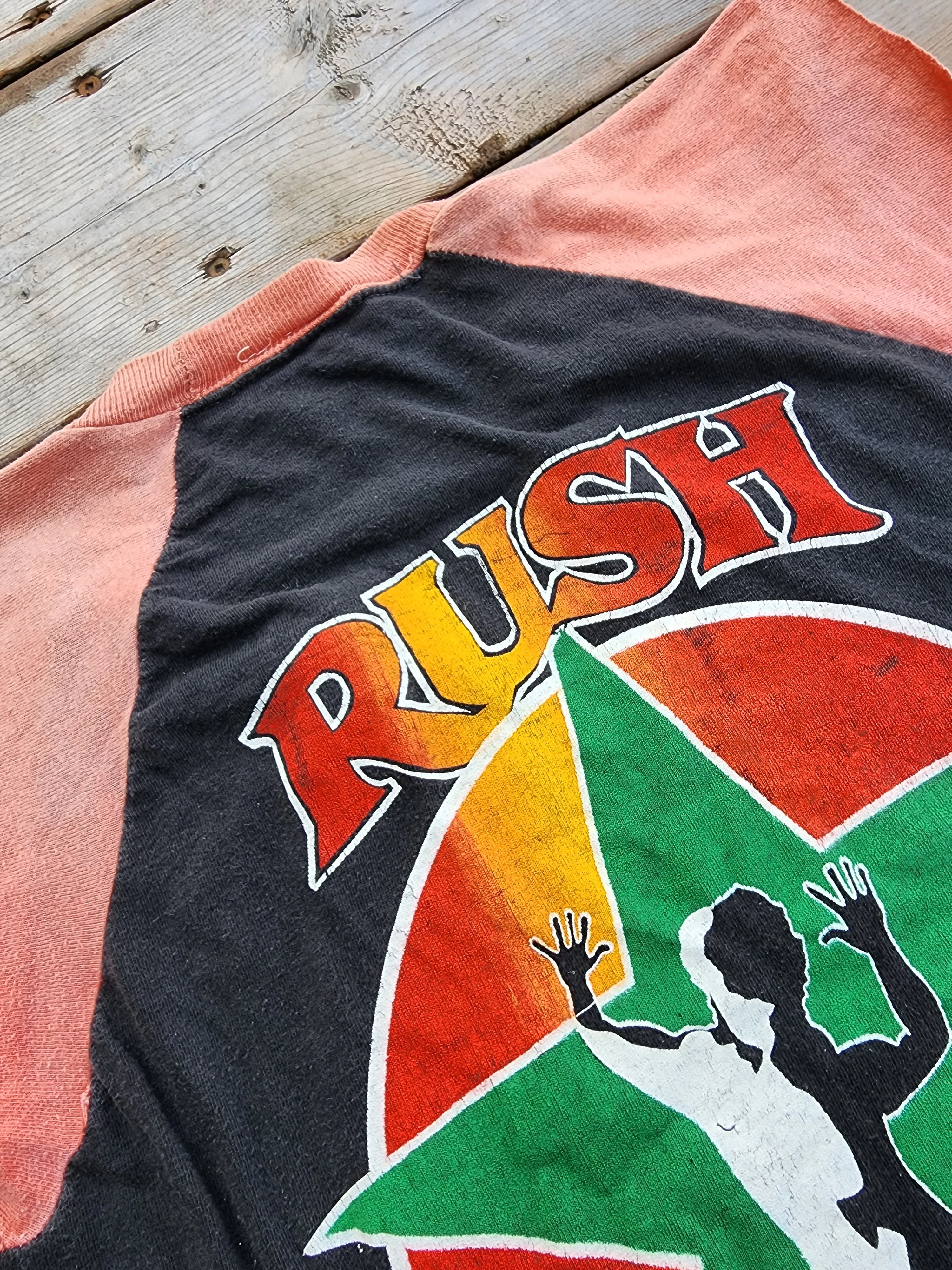 Vintage 1980's Rush, Signals Tour 82-83, Parking Lot Cut Off Shirt (Men's Small)