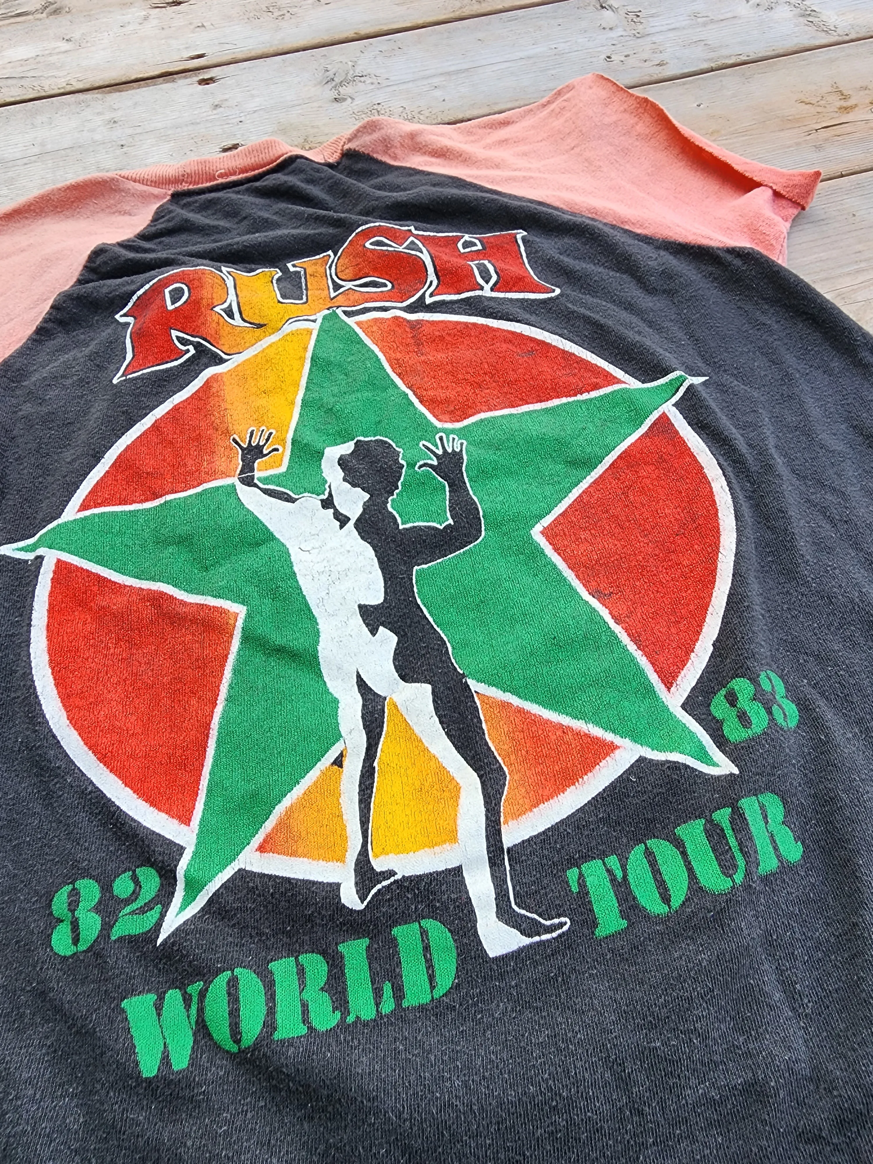 Vintage 1980's Rush, Signals Tour 82-83, Parking Lot Cut Off Shirt (Men's Small)