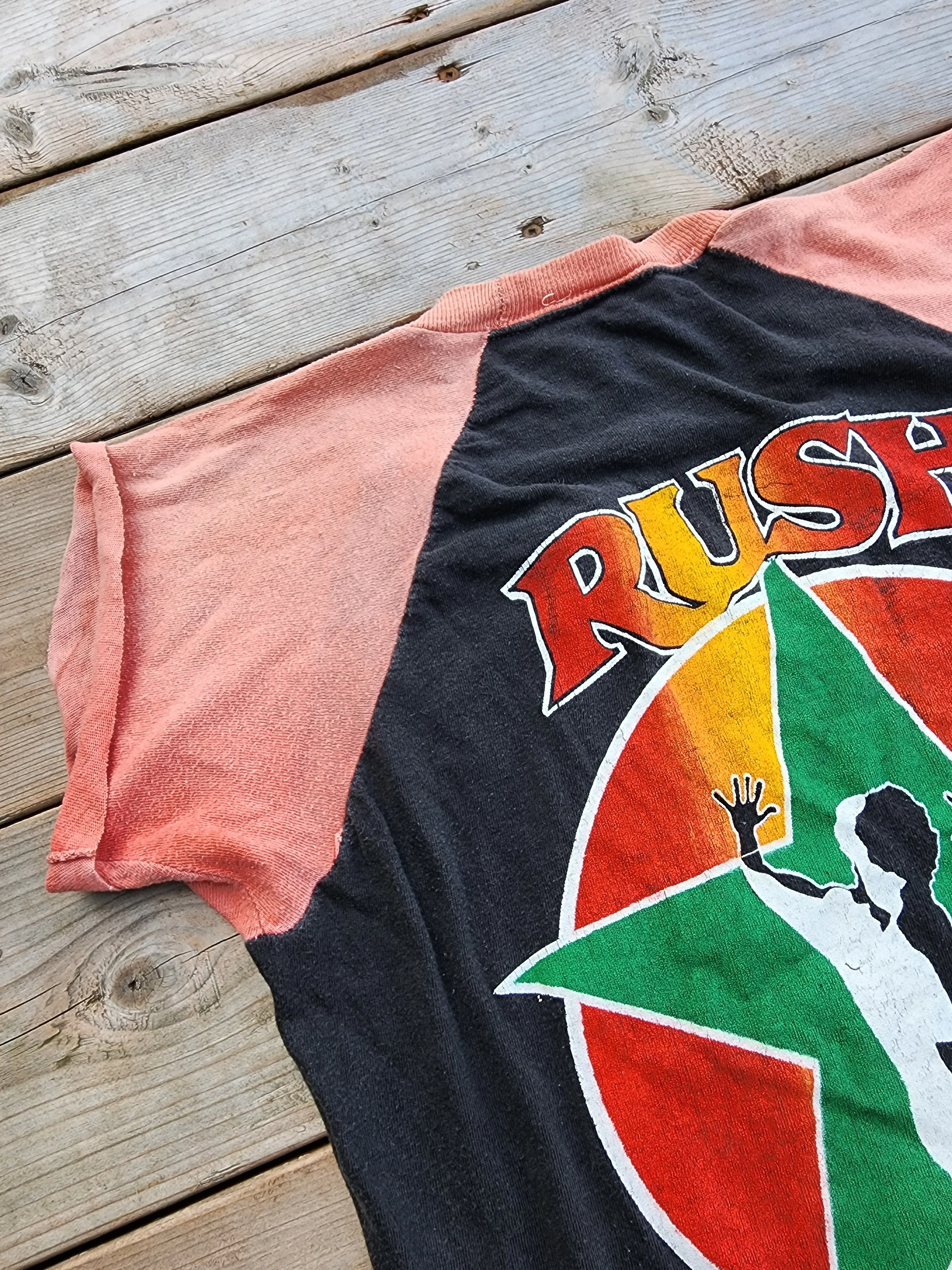 Vintage 1980's Rush, Signals Tour 82-83, Parking Lot Cut Off Shirt (Men's Small)