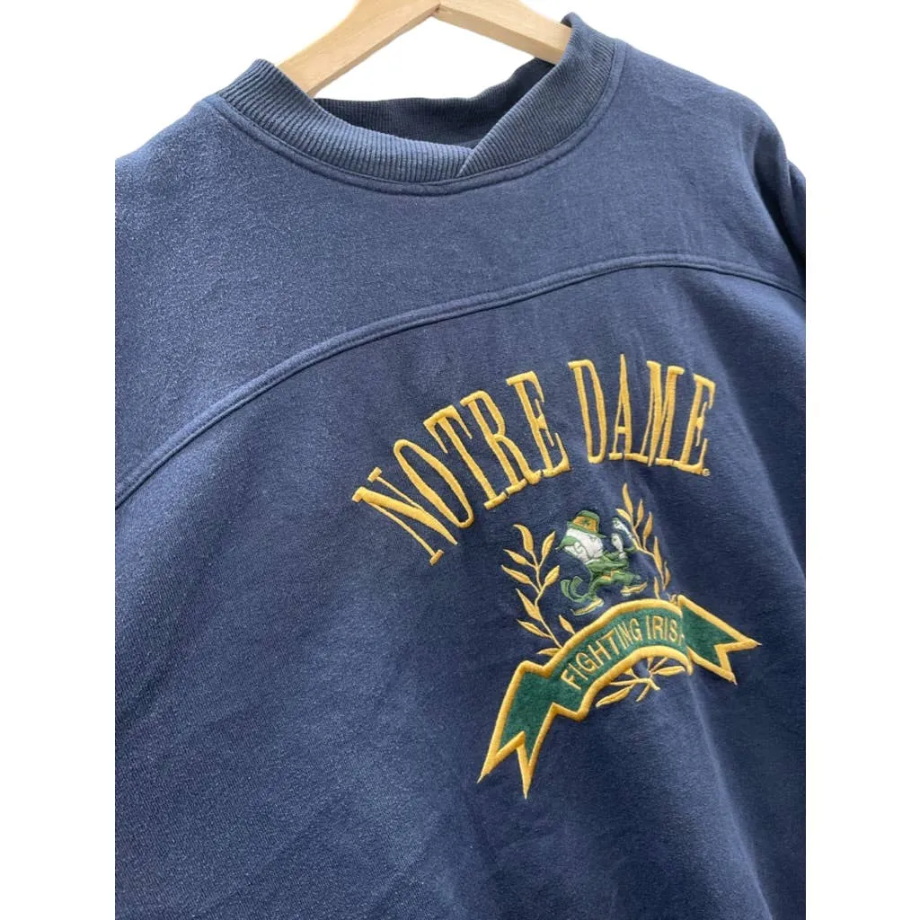Vintage 1990's Notre Dame Fighting Irish Embroidered Crewneck