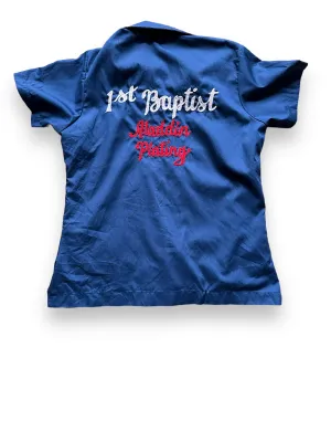 Vintage 1st Baptist Aladdin Plating Ladies Bowling Shirt SZ 36 | Vintage Bowling Shirt Seattle | Barn Owl Vintage Seattle