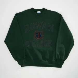 Vintage 90s Green  Rowan College Crewneck (M)