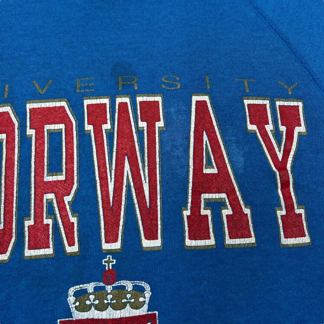 Vintage 90's LEE Made In USA "UNIVERSITY NORWAY" College Spellout Graphic Crewneck Sweatshirt