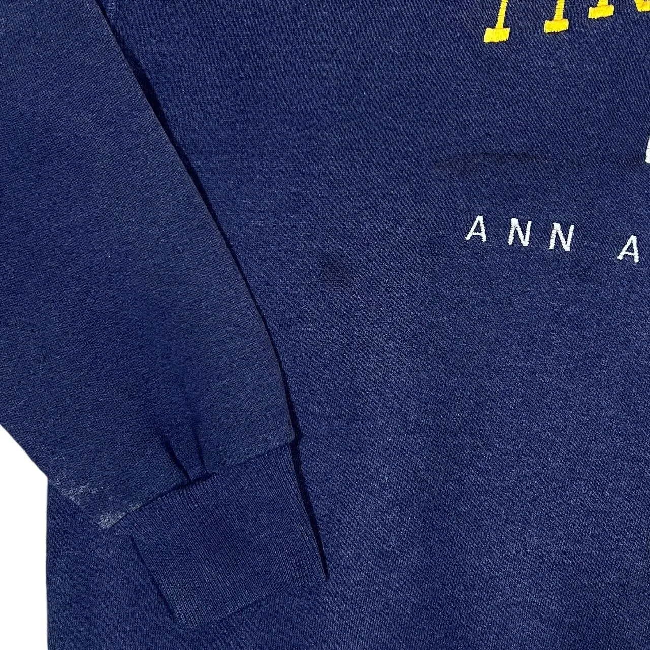 Vintage 90's Lee Sport MICHIGAN WOLVERINES Embroidered College Crewneck Sweatshirt
