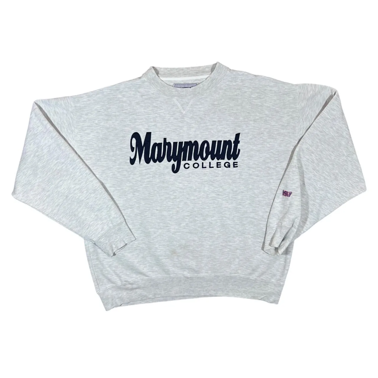 Vintage 90's MV Sport MARYMOUNT COLLEGE Embroidered Spellout Crewneck Sweatshirt