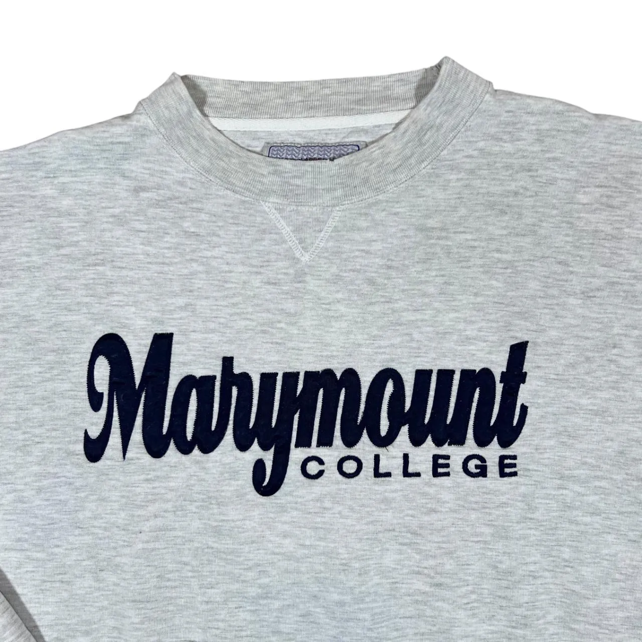Vintage 90's MV Sport MARYMOUNT COLLEGE Embroidered Spellout Crewneck Sweatshirt