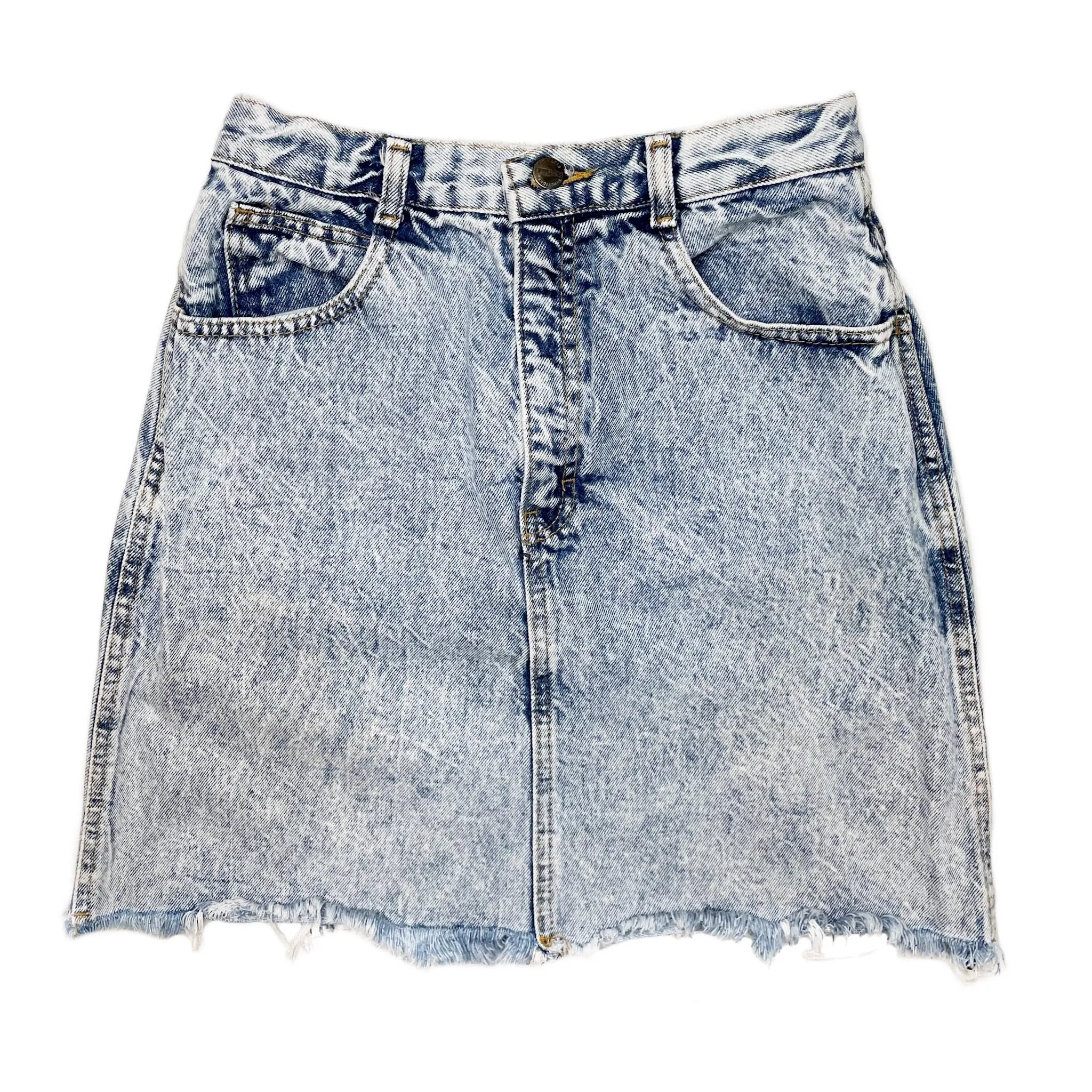 VINTAGE ACID WASH DENIM SKIRT