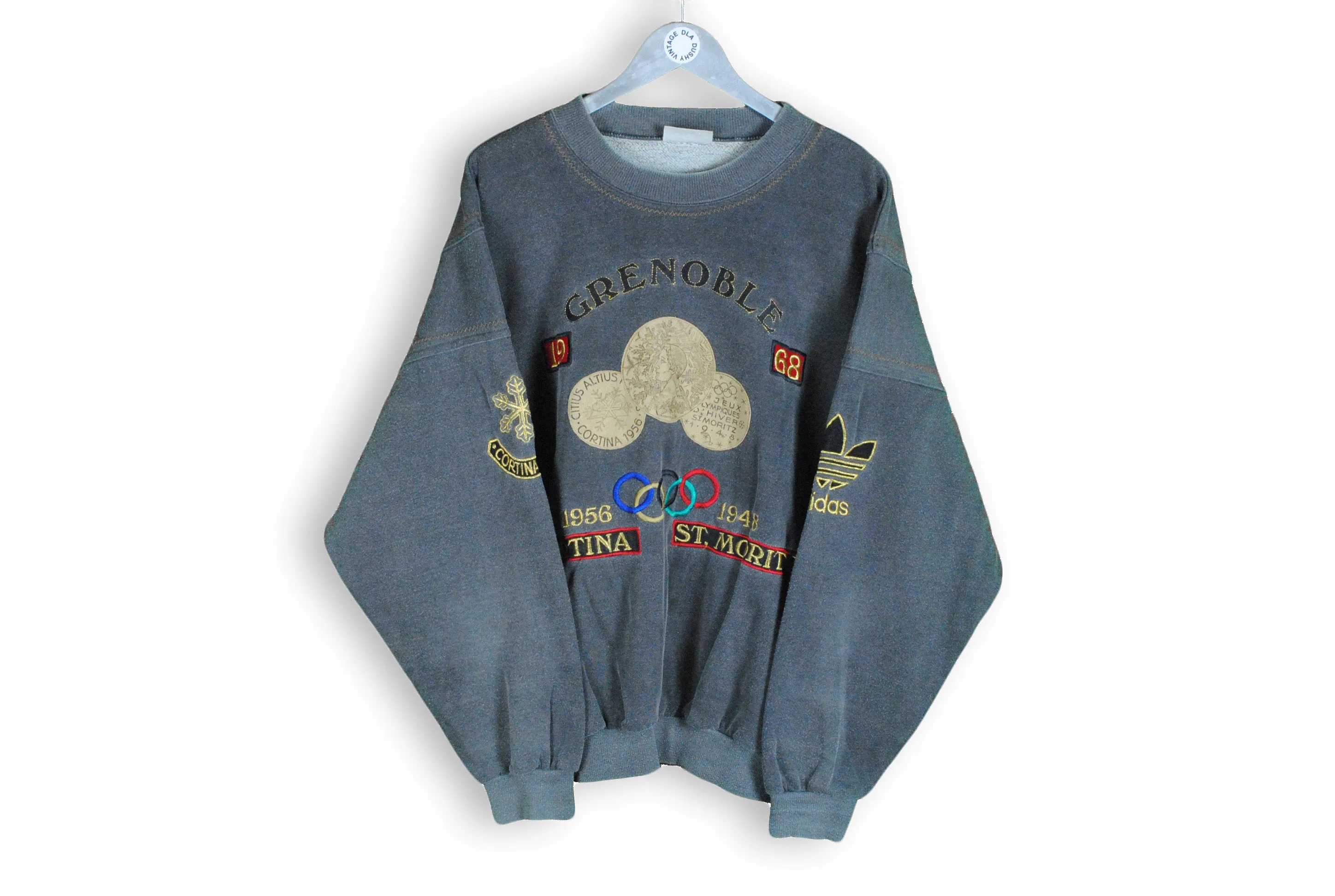 Vintage Adidas Olympic Games Grenoble Sweatshirt Large / XLarge