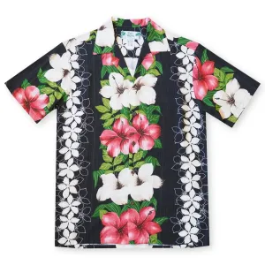 vintage aloha black hawaiian rayon shirt
