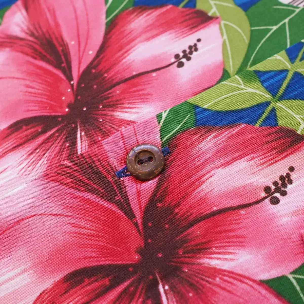 vintage aloha blue hawaiian rayon shirt