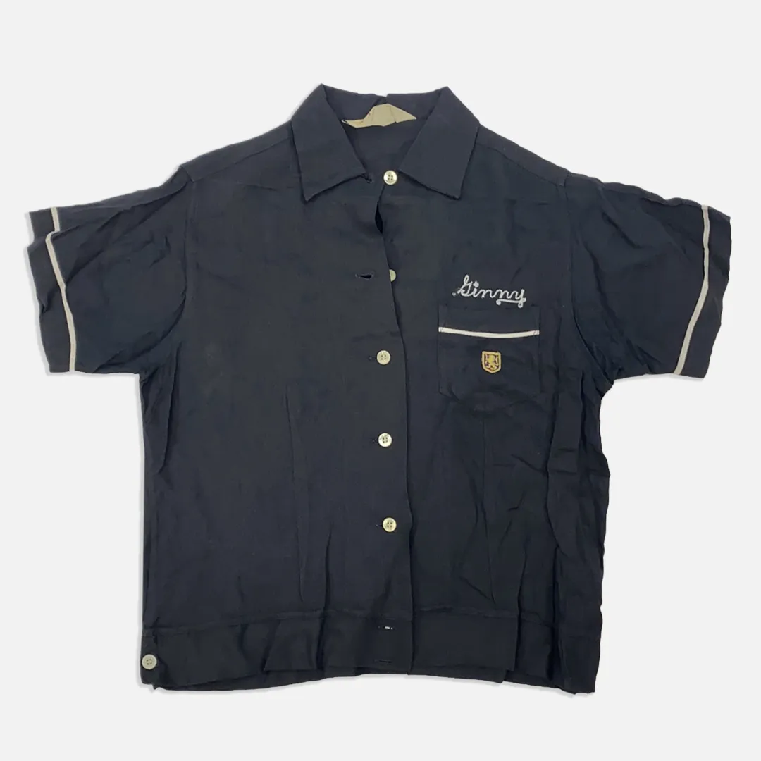 Vintage Bowling Black T 1950s-1960s