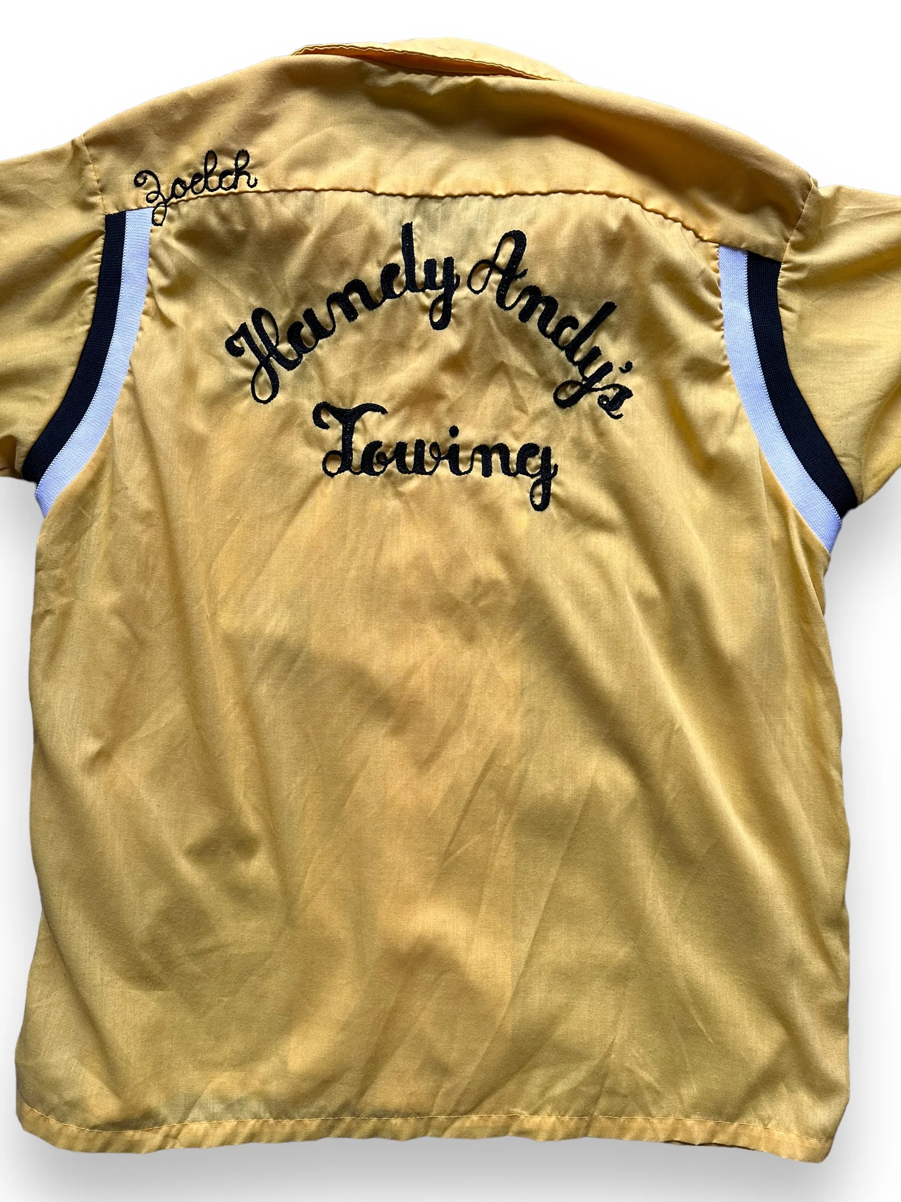 Vintage Chainstitched Handy Andy Towing Bowling Shirt SZ L | Vintage Bowling Shirt Seattle | Barn Owl Vintage Seattle
