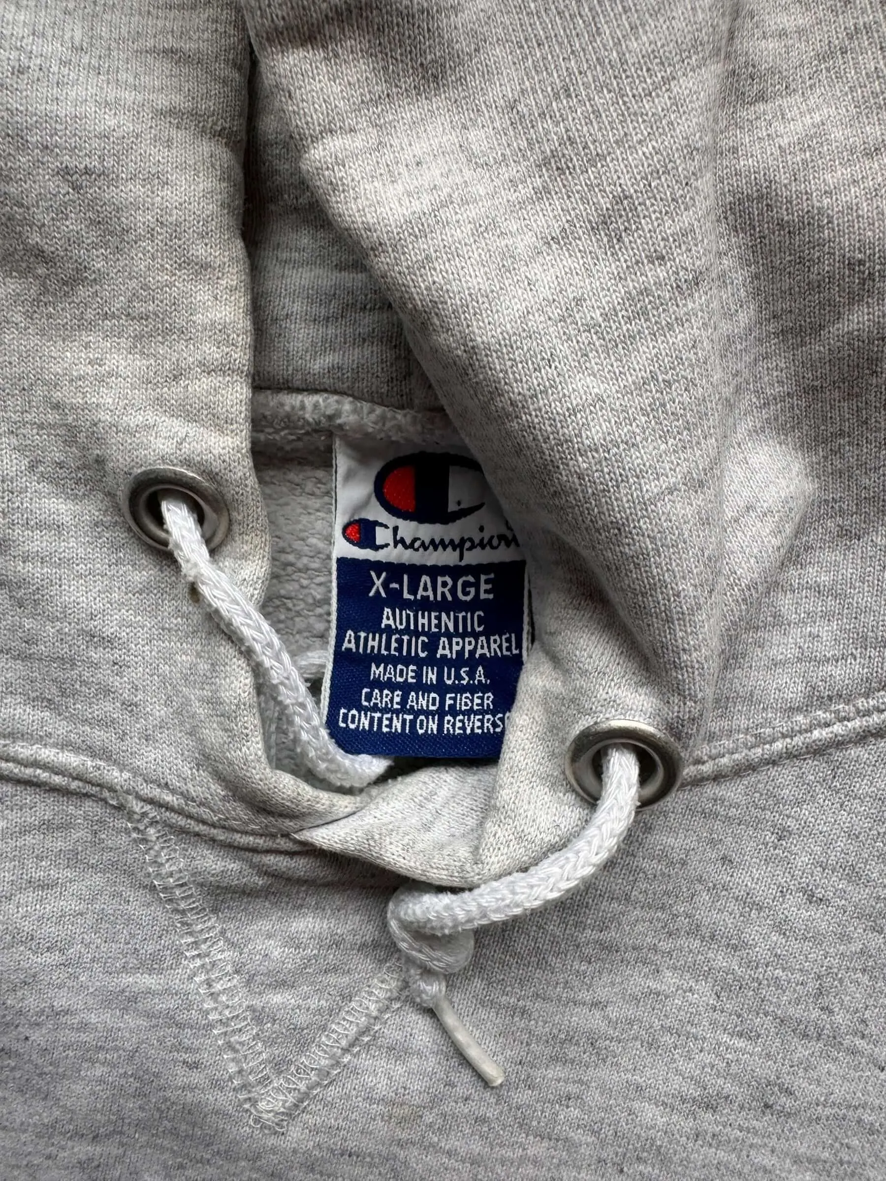 Vintage Champion Heather Grey Hoodie SZ XL