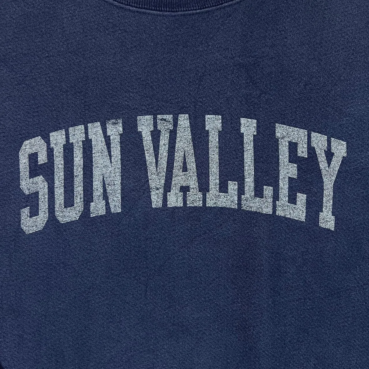 Vintage Champion Reverse Weave SUN VALLEY College Spellout Graphic Crewneck Sweatshirt