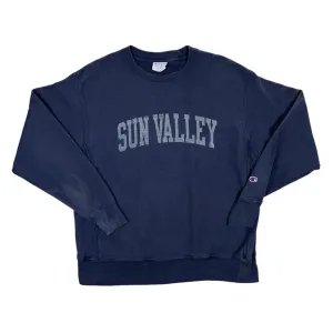 Vintage Champion Reverse Weave SUN VALLEY College Spellout Graphic Crewneck Sweatshirt
