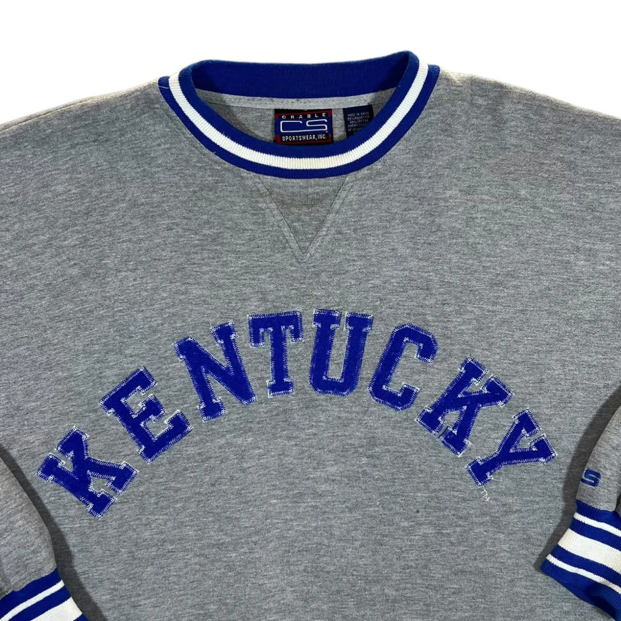 Vintage Crable Sportswear KENTUCKY Embroidered Big College Spellout Crewneck Sweatshirt