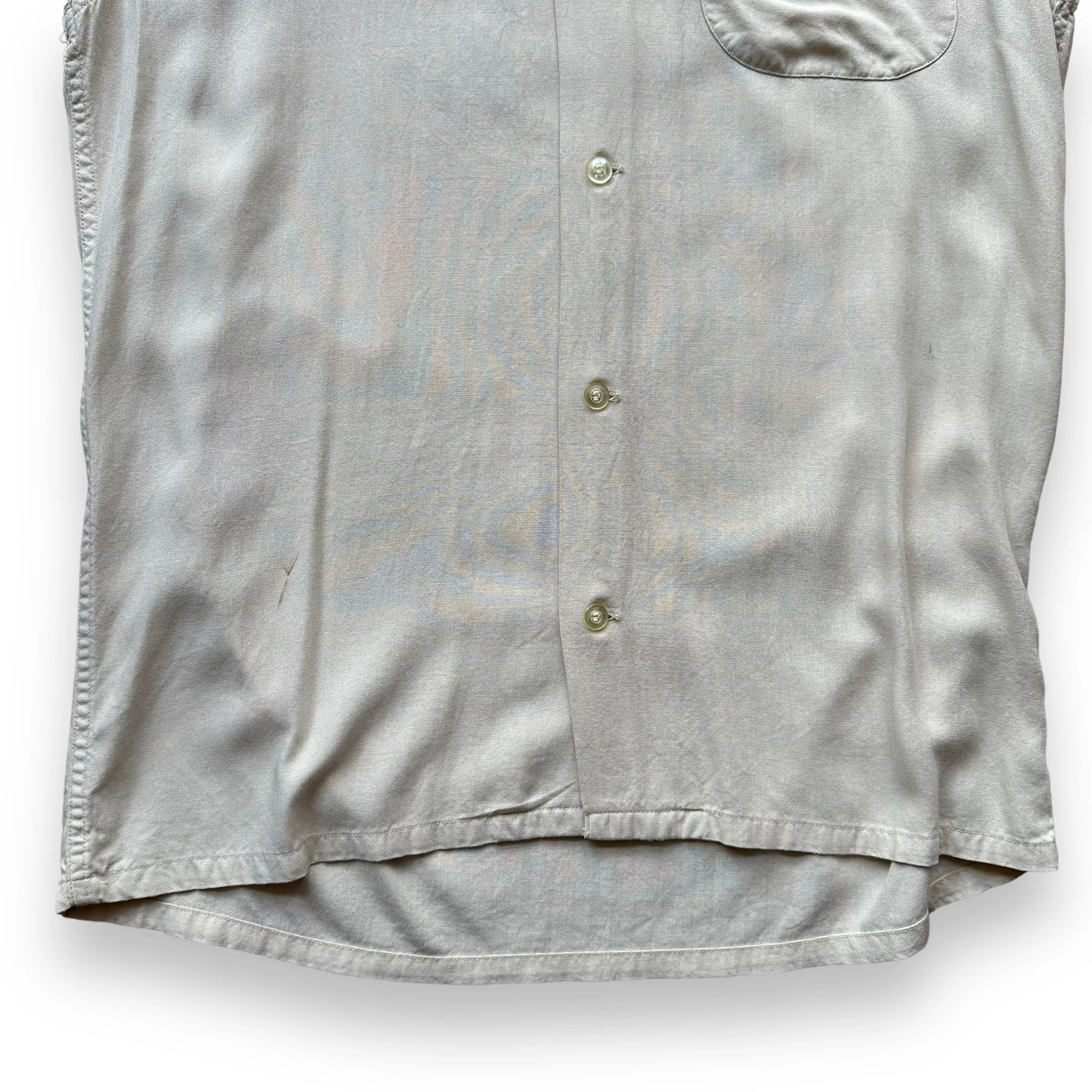 Vintage Crown Prince Light Brown Chainstitched Bowling Shirt SZ S | Vintage Bowling Shirt Seattle | Barn Owl Vintage Seattle