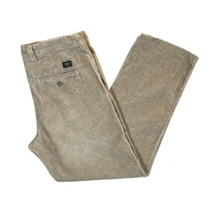Vintage DOCKERS "Slim Fit" Beige Brown Jumbo Corduroy Cord Straight Leg Trousers