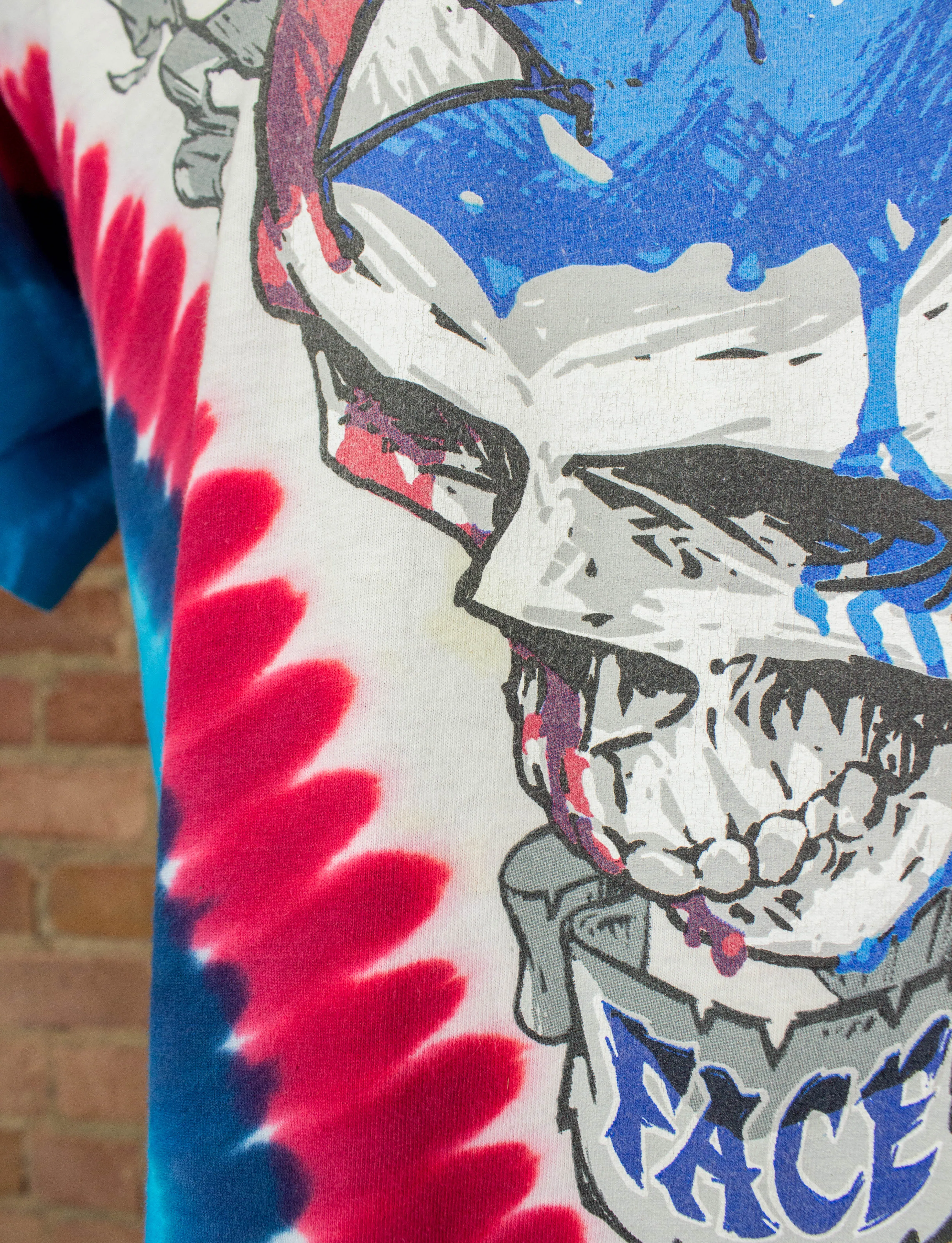 Vintage Grateful Dead Concert T Shirt 2003 Steal Your Face Liquid Blue Tie Dye Large-XL