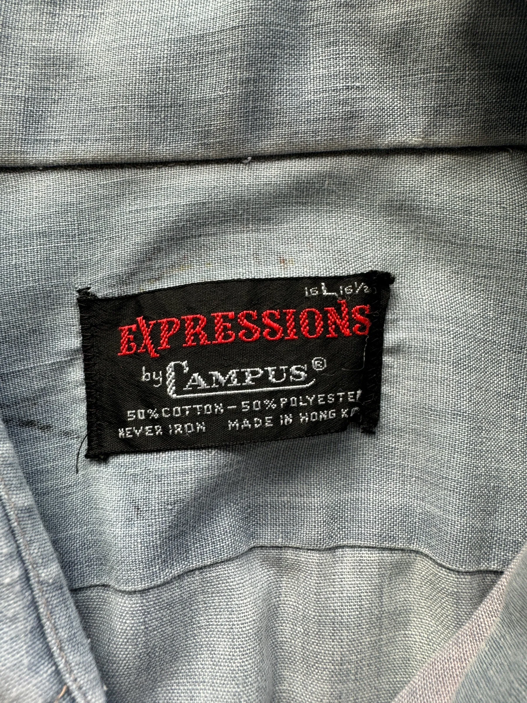 Vintage Handpainted Alaskan Chambray Shirt SZ L
