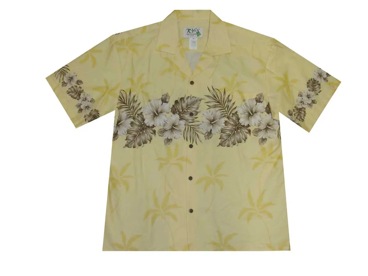 Vintage Hibiscus Cotton Aloha Shirt