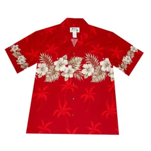 Vintage Hibiscus Cotton Aloha Shirt