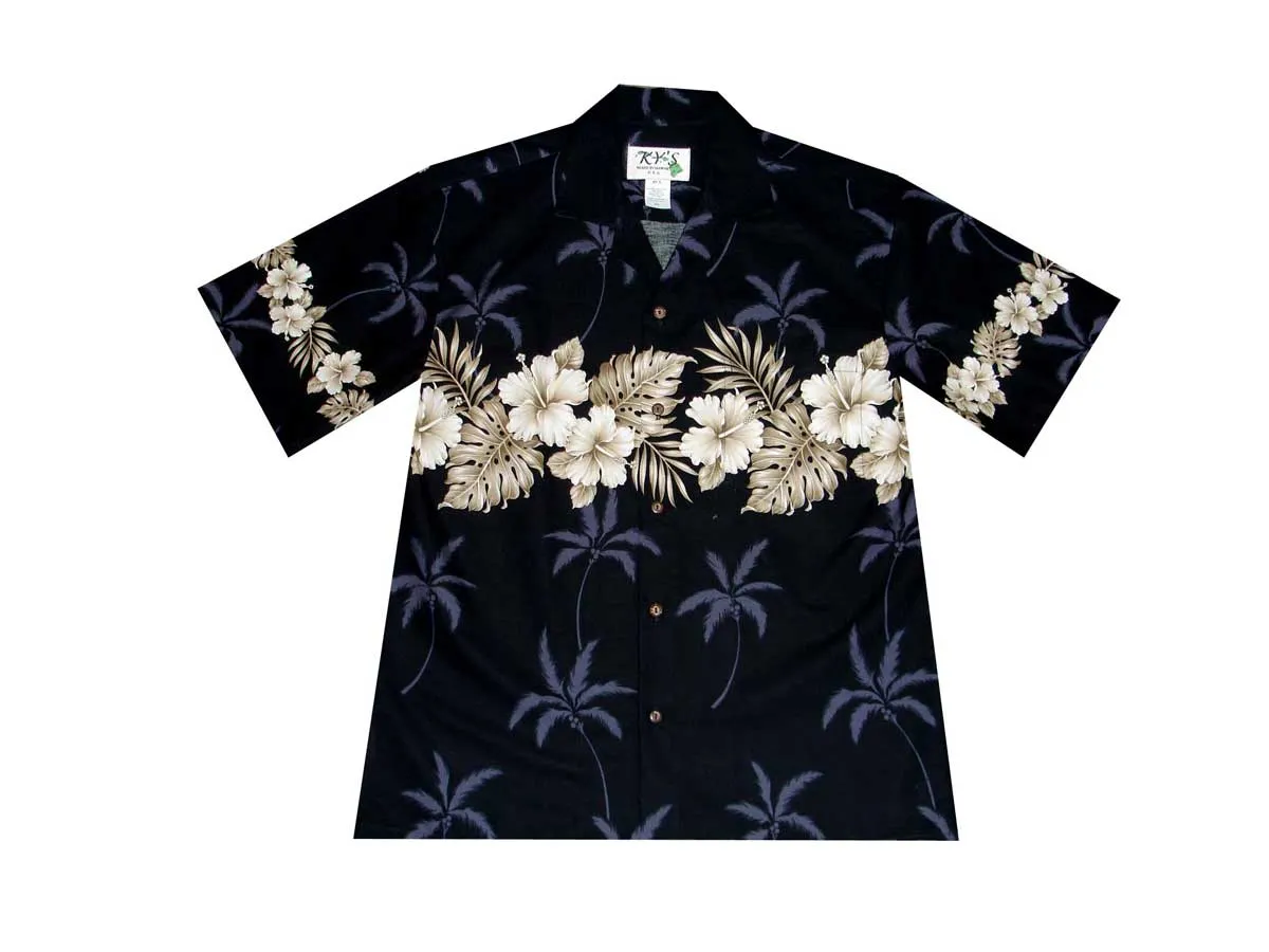 Vintage Hibiscus Cotton Aloha Shirt