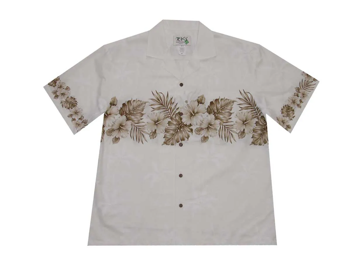 Vintage Hibiscus Cotton Aloha Shirt