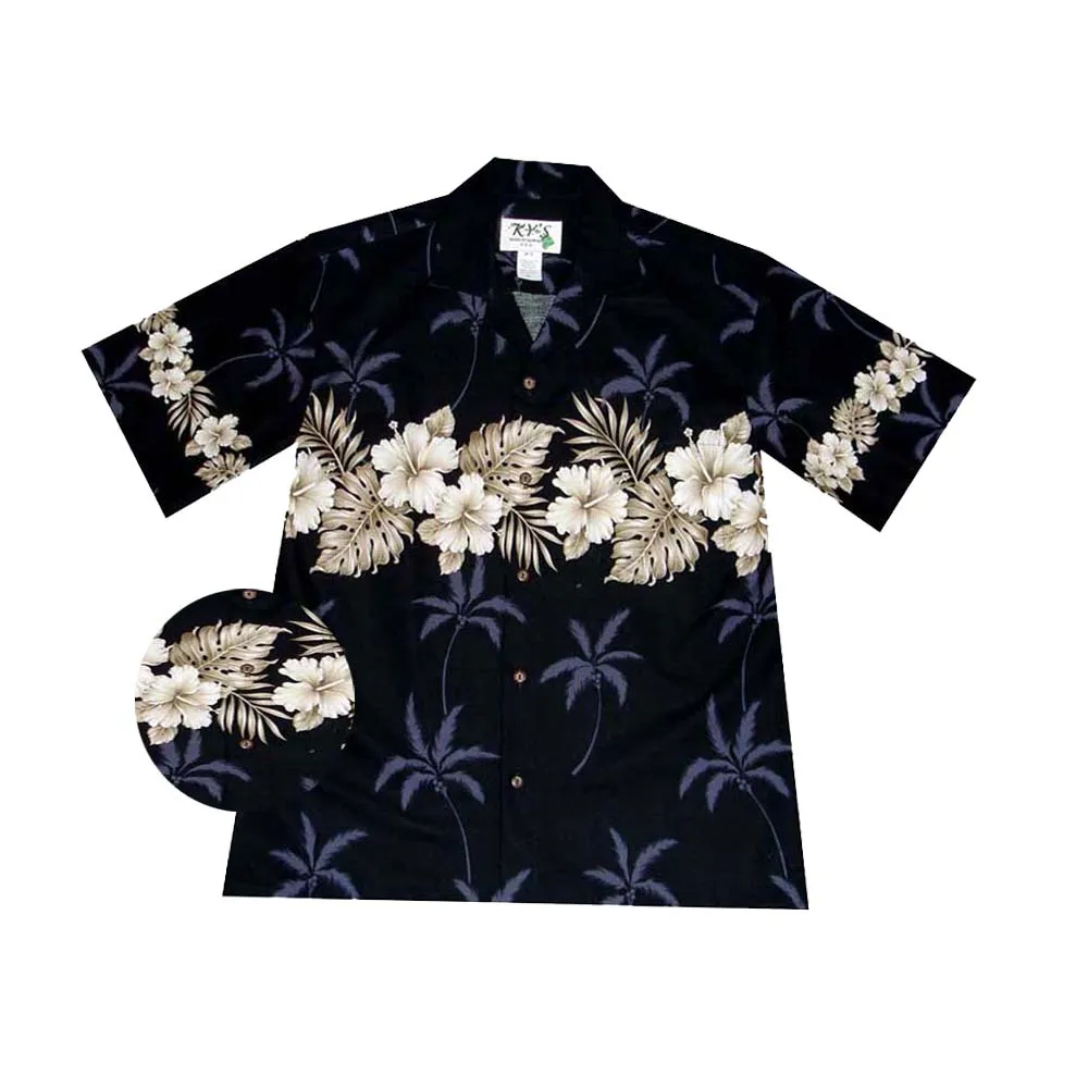 Vintage Hibiscus Cotton Aloha Shirt