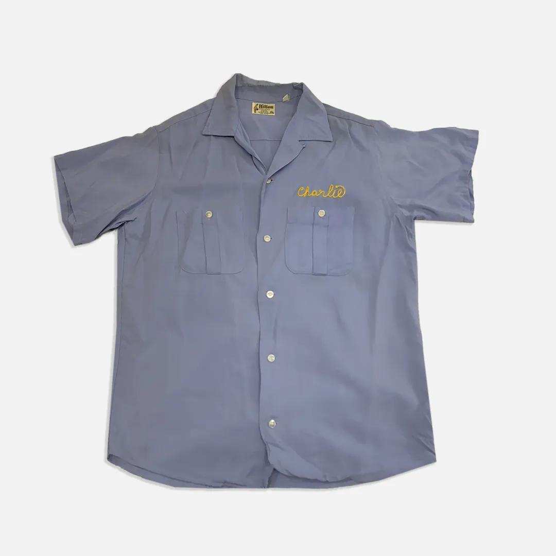Vintage Hilton bowling button up shirt