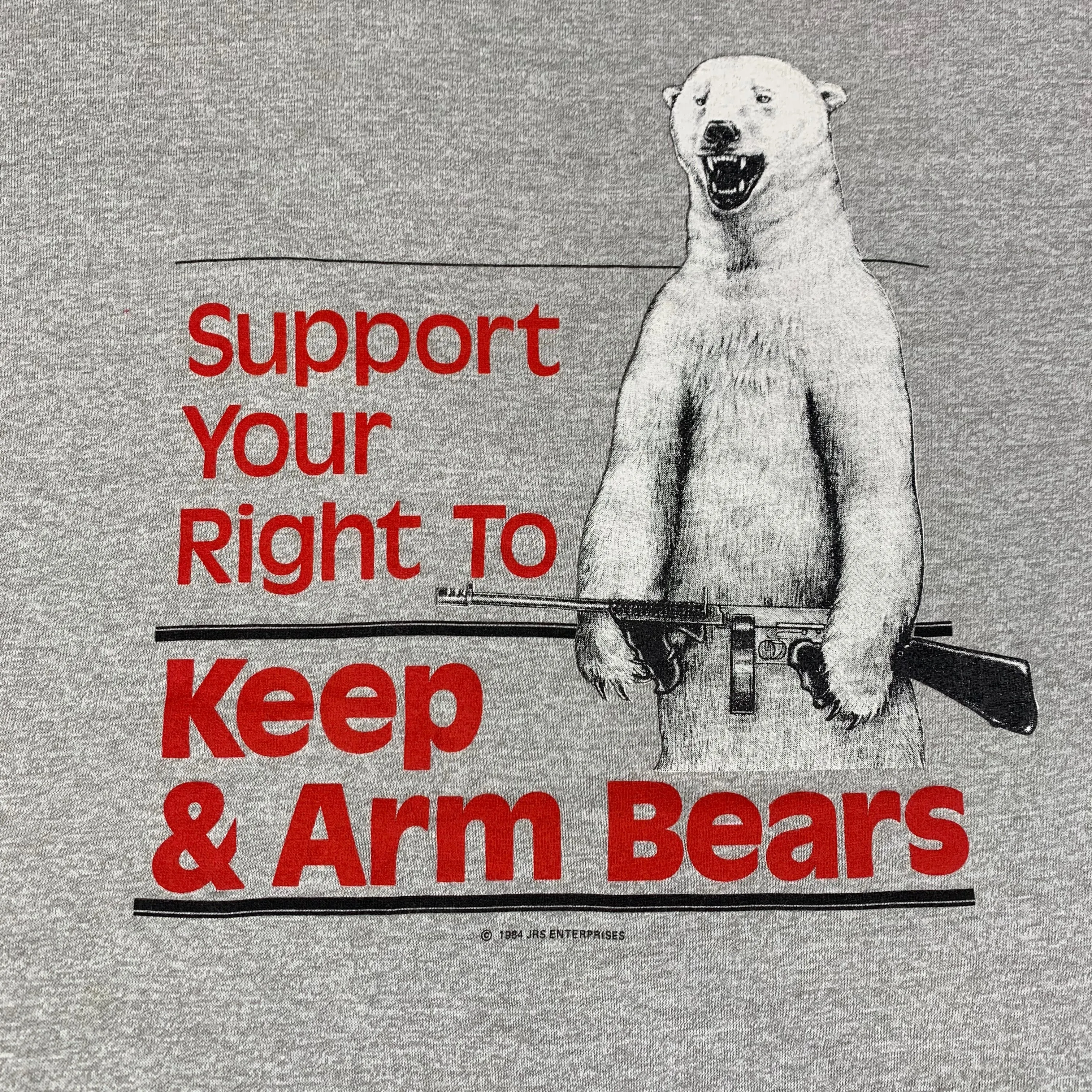 Vintage Keep & Arm Bears "Support Your Right" Ringer T-Shirt