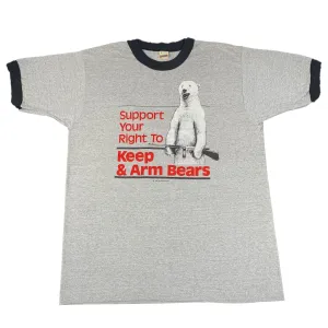 Vintage Keep & Arm Bears "Support Your Right" Ringer T-Shirt