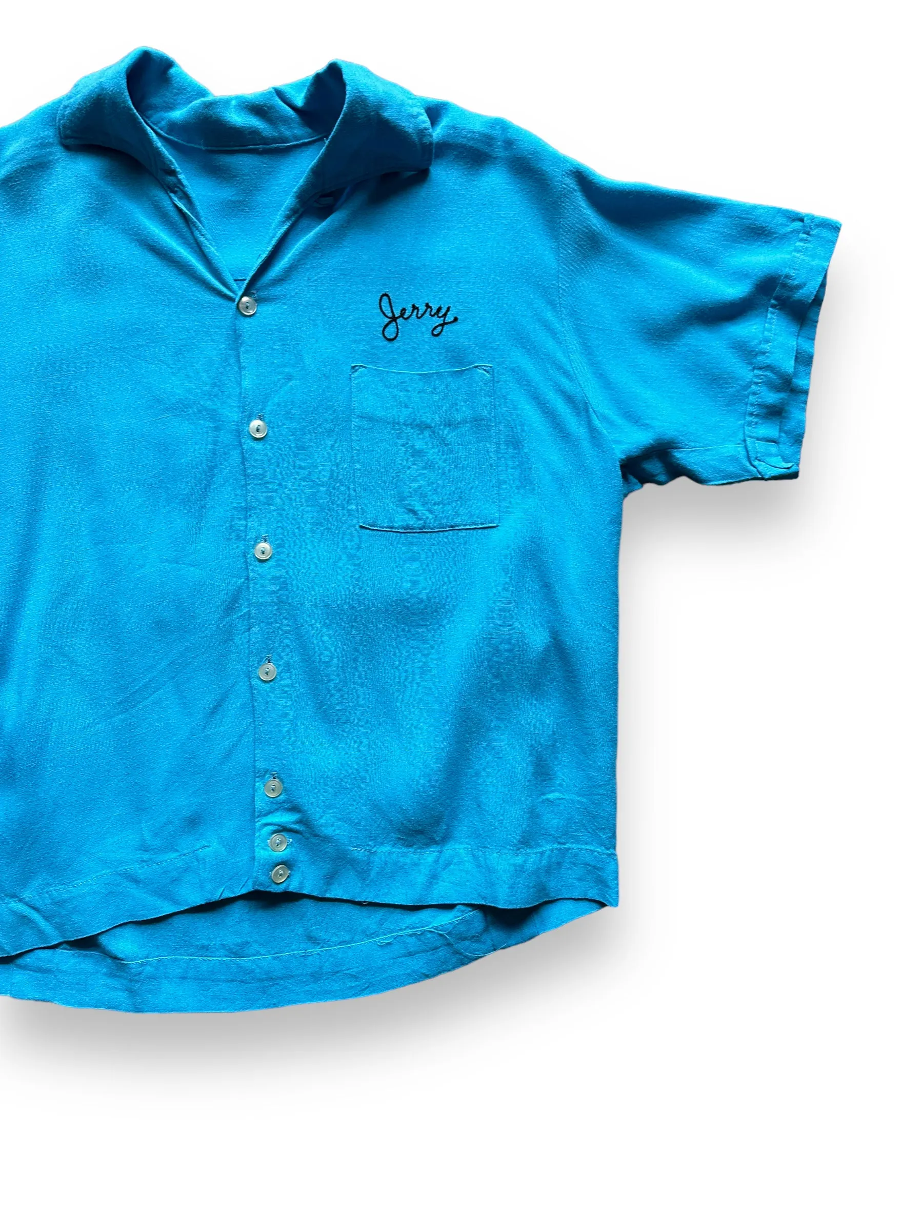 Vintage Krebs Cyclones Rayon Gabardine Bowling Shirt SZ L | Vintage Bowling Shirt Seattle | Barn Owl Vintage Seattle