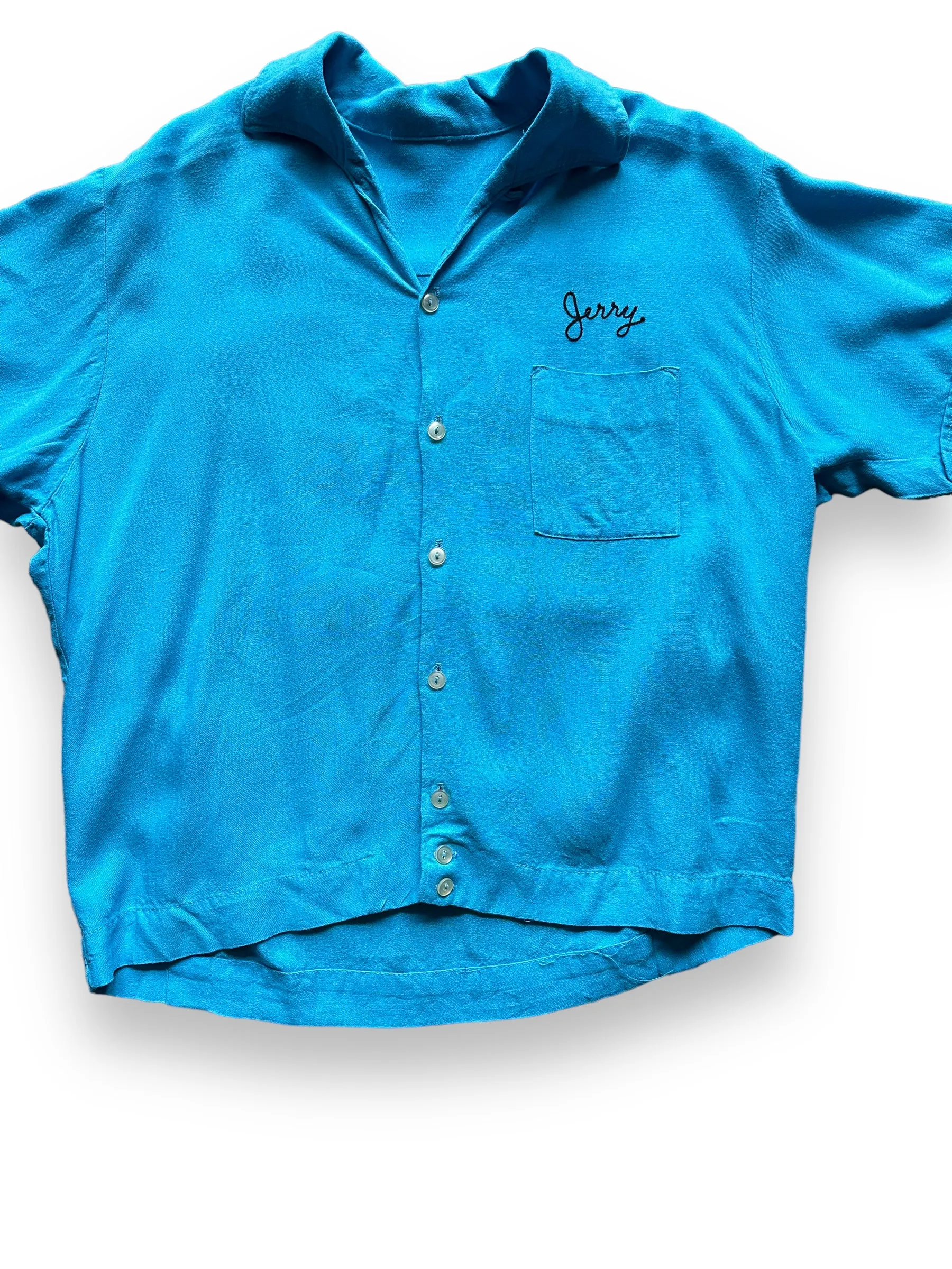Vintage Krebs Cyclones Rayon Gabardine Bowling Shirt SZ L | Vintage Bowling Shirt Seattle | Barn Owl Vintage Seattle